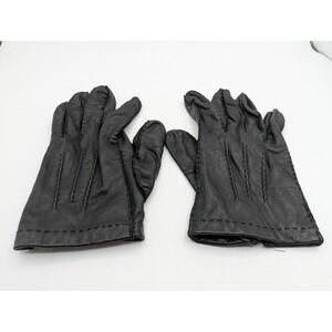 ARIS Black Leather Gloves 100%‎ Nylon Lined Size XL
